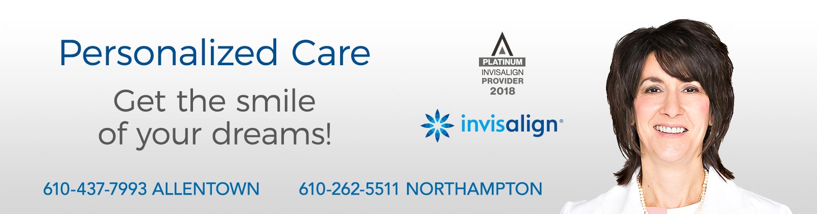 Allentown and Northampton PA Orthodontist Dr. Michele Bernardich is a 2018 Invisalign Platinum provider for the Lehigh Valley. Allentown and Northampton PA Orthodontist Dr. Michele Bernardich is a 2018 Invisalign Platinum provider for the Lehigh Valley.
